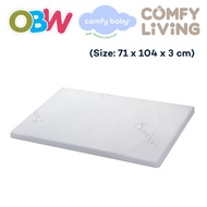 Comfy Baby Travel Cot Topper (71cm x 104cm x 3cm) | Playpen Topper Mattress (Leon)