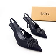 Zara Pump heels stripe back 7cm  import high quality fashion shoes sepatu wanita hak tinggi tali belakang sepatu pesta formal event shoes sepatu kantor kerja casual dailyshoes