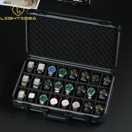 手錶收納盒 高檔鋁合金24位手錶箱便攜式手錶盒手錶展示包裝盒收納盒出口原單