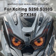 For Kymco XCITING S350 Xciting S250 S 250 DTX360 Motorcycle Headlight Protective Stickers Waterproof