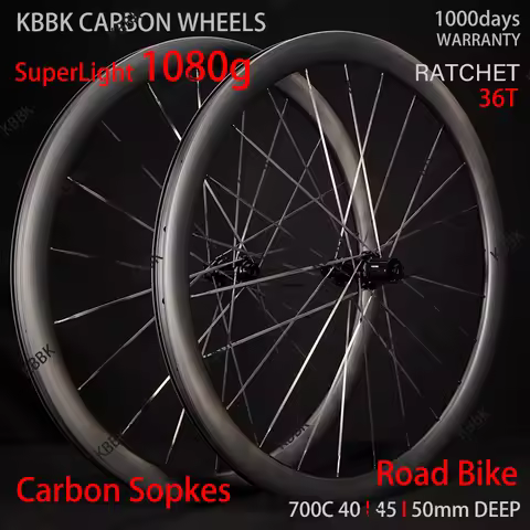 1075g SuperLight Carbon Spoke Wheels Ratchet System 36T Hub Road Bicycle Rim Gravel Bike Wheelset 28
