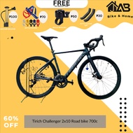 JAB. [High-end].  Tirich Challenger 2x10 Road Bike 700c, SMACH R10 SHIFTERS STI,  TIRICH ALLOY CRANK ARM, KENDA TIRES 700x25c