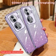 Soft Glitter Plated Phone Cases OPPO Reno 11 10 Reno11 Reno10 Pro Plus + CPH2599 CPH2607 Full Protective Back Cover