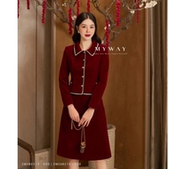 MY WAY Office Women's Vest and Skirt Set Made of Luxurious Velvet 3MVB0219 -3MCAB215 DO0