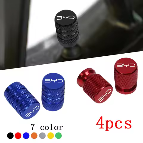 4PCS Car Wheel Tire Parts Valve Stem Caps Cover for BYD Atto 3 Dolphin Seal Seagull Sealion SHARK Do