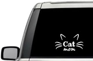 Cat Mom Animal Lover Relationship Family Quote Window Laptop Vinyl Decal Decor Mirror Wall Bathroom Bumper Stickers for Car 6" Inches