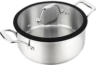 MAGEFESA Balance 9.4-inch Stainless Steel Stockpot with Lid, 4.7 Quarts, Suitable for All types of S