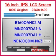 16 Inch Laptop LCD Screen NE160QDM-N63 B160QAN02.M MNG007DA1-N MNG007DA1-H Display Matrix Panel Repl