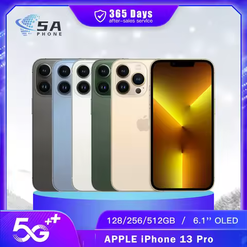 Original Unlocked Apple iPhone 13 Pro 5G Mobile Phone 128GB/256GB Face ID NFC 120Hz 6.1'' OLED A15 B