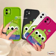 Compatible for Infinix Smart 8 7 Hot 40 Pro 40i 40 Pro 30i Play 30i Spark Go 2024 2023 Note 30 VIP 12 Turbo G96 ITEL S23 Cartoon Green Toys All-inclusive Phone Case Soft Cover