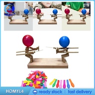 [Homyl4] Wooden Fencing Puppets Balloon Bamboo Party Favor, DIY Handmade Fast Paced for Kids