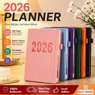2026 A5 Daily Monthly Planner SG | Premium Thick Paper Jan-Dec School Office Agenda Notebook Organiz