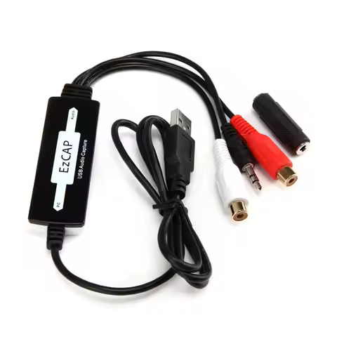 EZCAP 216 USB Audio Capture Grabber Card Cassette To CD/MP3 Converter WMA WAVE Recorder Edit Audio T