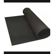 Rubber Matt plain black colour 24mm thick 4x8feet for gym flooring and more