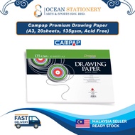 Campap Premium Drawing Paper Acid paper A3 135gsm 20sheets