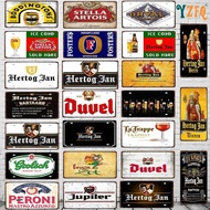 Belgian Beer Metal Sign x Inch Duvel Corona Jupiler Zot Plate For Wall Home Restaurant Craft Decor X