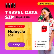 Malaysia SIM Card 15 days 3GB Data | 4G/5G | Zero1 2GO full speed Travel Data SIM