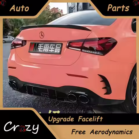 Fit For Mercedes-benz A-class A200l A180l A220l Modified A35l Rear Lip Tail Diffuser A45s Four Exhau