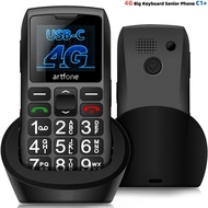 New 4G Big Button Mobile Phone for Elderly,C1 or C1+ Easy to Use Basic Mobile Phone for Seniors