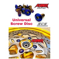 Screw Disc KingDrag Universal M8x20 Skru Titanium Piring Plate Rainbow Gold MT15 Y16ZR Y15ZR LC135 V