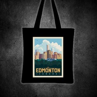 EDMONTON CANADA (CANADA VINTAGE TRAVEL) Printed tote bag canvas