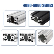 4080 6060 Aluminum Profile Extrusion Anodized Silver/Black European Standard Linear Rail Length 200m