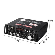 【COD】198A 600WสเตอริโอHIFIเครื่องขยายเสียงมินิ 2CHจอแสดงผลLCD 300W+300W Power Car Amplifier HIFI Digital Audio bluetooth AMP FM Radio For Car/Home/Theater