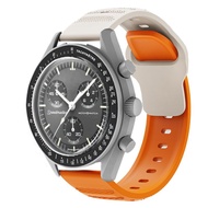 สายซิลิโคน20มม. สำหรับสายนาฬิกา MoonSwatch รุ่น Constellation Planet สายนาฬิกาข้อมือกำไลข้อมือกีฬาแบบปลดออกได้อย่างรวดเร็วสำหรับ Samsung Galaxy Watch 5 4