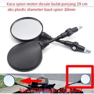Motorcycle rear view mirror, round design, 29 cm long, abs plastic, diameter of 10mm rear view mirro