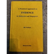 [Preloved] RK Nathan: A Practical Approach to EVIDENCEin Malaysia and Singapore #cj