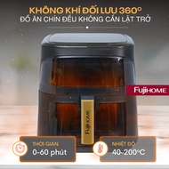 Nồi Chiên Không Dầu 8L Nhập Khẩu FUJIHOME A8DG1NEW Nồi Chiên Không Khí chống dính an toàn tặng kẹp g