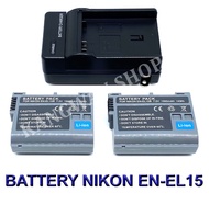 (Saving Set 2+1) EN-EL15 \ ENEL15 \ EN-EL15B \ EN-EL15C แบตเตอรี่และแท่นชาร์จสำหรับกล้องนิคอน Battery and Charger For Nikon D500,D600,D610,D750,D800,D800E,D810,D810A,D850,D7000,D7100,D7200,D7500,Nikon1 V1,Nikon V1,Z6,Z7 BY JAVA STORE