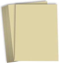 Hamilco Colored Cardstock Scrapbook Paper Vellum 67lb cover 8.5" x 11" Ivory Color Card Stock 50 Pac