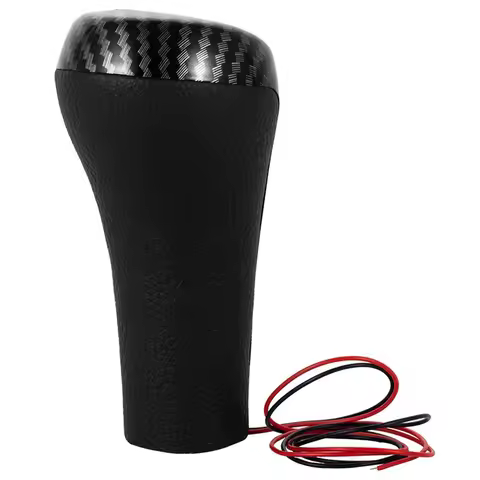 Carbon Fiber Manual Gear Shift Knob W/LED White Backlight Leather Shifter Lever For BMW E46 E90 E91 