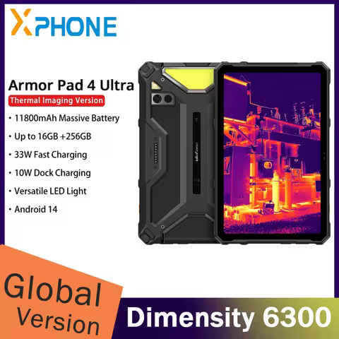 Ulefone Armor Pad 4 Ultra Rugged Tablet PC 8GB+256GB Thermal Version 10.36 inch Android 14 MTK Dimen