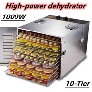 1000W Stainless Steel Food Dehydrator 10 Tier SUS304 Commercial Grade