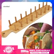 [Nice]  Taco Shell Holder Wooden Taco Holder Stand for 8 Tacos Mexican Pancake Tray Kitchen Accessor