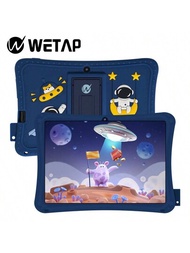 Wetap兒童平板電腦android 11 2+32 Gb幼兒平板電腦1024x600 Ips觸控屏幕平板電腦,帶有嬰兒防摔保護殼（藍色）