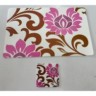 6PC FLORAL TABLE CLOTH / TABLE MAP + 6PC FLORAL MUG CLOTH