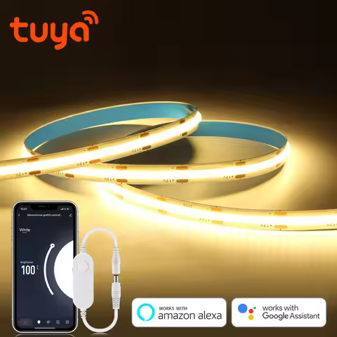Tuya Smart Life Ultra Bright COB LED Strip 320LEDs/m Flexible Tape Ribbon 3000-6500K RA90 Led Lights