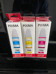 Canon GI-790 原廠彩色墨水瓶 (1套3色)       Canon GI-790（ Cyan 靛藍色, Magenta 洋紅色, Yellow 黃色) 打印機型號: Canon PIXMA G3000, PIXMA G4000, PIXMA G3010, PIXMA G4010