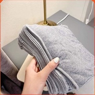Double-sided kitchen hand towel, 2 materials, clean gray color _GD888