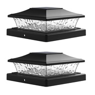 Solar Post Cap Lights Outdoor Deck Fence Post Light for 5.5x5.5 3.5x3.5 Wooden Vinyl Posts Patio Gar