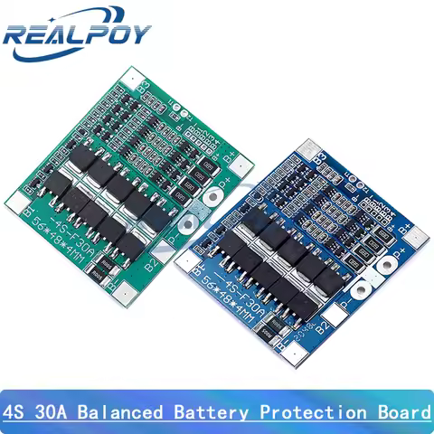 BMS 4S 30A 14.4V Balancer PCB 18650 Lipo Li-ion Lithium Battery Protection Board LiFePO4 4S BMS Bala