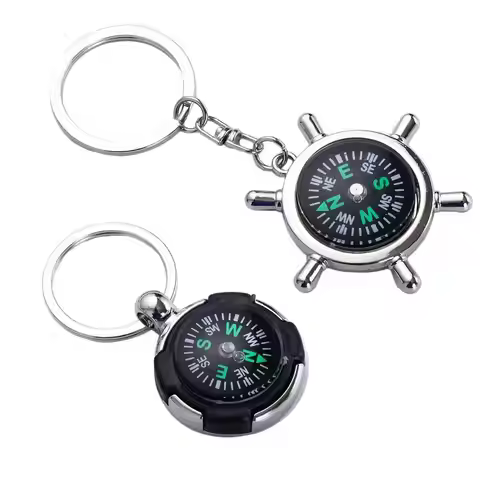 Navigator Riding Equipment Carabiner Keyring Outdoor Survival Tool Pocket Compass Keychain Mini Comp