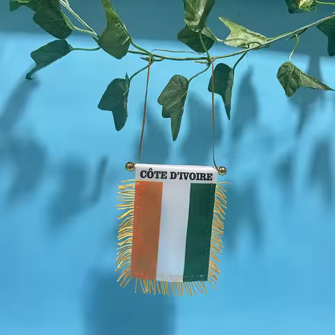 SKY FLAG Ivory Coast Car Window Flag 8*12cm Polyester Double Printed Ivory Coast Hanging Pennant Fla