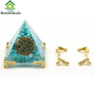 4x Resin Ogan Pyramid Base Crystal Stand Home Table Prop Pyramid Accessories   [Betterdeals.my]