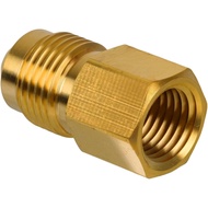 Penyambung Tiub Loyang 3/8" Male Flare x 1/4" NPT Female, Penyambung Pengurang Sambungan, Penyesuai 