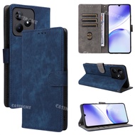 Realme C63 2024 Flip Matte Leather Casing For Realme C63 4G RealmeC63 C 63 63C NFC 4G 5G 2024  Phone
