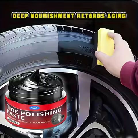 100g Tire Coating Wax Car Tire Retreading And Film Plating Cream Shiny Paste For Rubber Parts Waterp